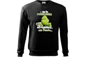 Makdi I Hate Morning People and Mornings and People Grinch and Coffee Lover Unisex Pullover Hoodie