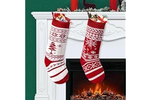 FUKPO Calcetines Navidad Chimenea, Calcetines Navideños para Colgar Personalizados Botas de Navidad Decoracion Hogar, Christmas Stockings Calcetin Navidad Personalizado Calcetín Papa Noel Adornos
