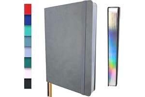 Schloss Planner A5 Bullet Journal | 180 g/m² extra dickes Bambus Papier | 160 Seiten | Gepunktet/Dot Grid | Nachhaltiges Notizbuch/Tagebuch | Silberner Buchschnitt (Standard, Grau)