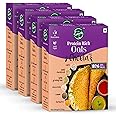 The Naturik Co. Oats Chilla Mix 250 grams (Pack Of 4) : Instant, Ready-to-Cook Cheela & Dosa Mix with 80% Oats & Pulses, Healthy Breakfast Option for Kids & Family | As Seen On Shark Tank