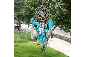 VAWSVOCS Attrape-rêves Fait à la Main avec Plumes et Perles exquises,de Rêves en Plumes Décoration Fait à la Main Attrape-rêves pour Filles et Enfants Chambre à Coucher Décoration Murale