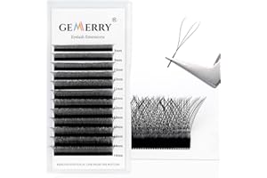 Extension Ciglia 3D 0,07mm Curvatura C Mix 8-14mm Premade Fan Ciglia W Forma Volume Russo Professional Naturali Individuali Gemerry Ciglia Finte(W-0.07-c curl-mix 8-14mm)