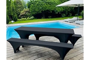 Stretch-Husse Bierzeltgarnitur - Schwarz