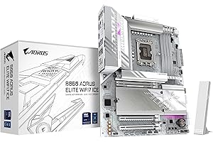 GIGABYTE B860 AORUS ELITE WIFI7 ICE Motherboard - Intel Core Ultra Series CPUs, 14+1+2+1 Phases VRM, up to 9200MHz DDR5, 1xPCIe 5.0 + 2xPCIe 4.0 M.2, 2.5GbE LAN, WIFI 7, USB 4