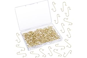 Kieswan 120 Stück Kugelaufhänger S Haken Gold, Weihnachtskugeln Aufhänger Klein Christbaumhaken Metall Deko-Anhänger für Christbaumkugel Weihnachtsbaumschmuck