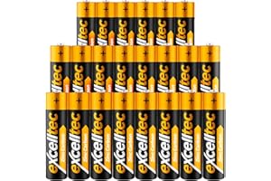 EXCELLTEC 22pk Zinc Carbon Triple AAA Batteries | 1000mAh 1.5v Triple A Battery | Dry Cell Batteries AAA Pack Disposable Household Batteries | AAA Battery | Long Lasting Performance AAA Bateries (2x11pk)
