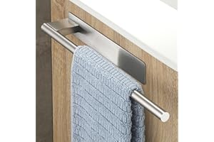 OETAMS Porta Asciugamani Bagno Adesivo, Portasciugamani da Parete Adesivo in Acciaio Inox Senza Foratura Porta Salviette Bagno 39CM