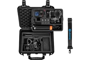 Lekufee Litet Vattentätt Hårt Fodral för DJI Osmo Action 6/5 Pro/ 4/3,äventyrskombination,standardkombination och fler Tillbehör (Endast bärväska)
