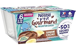 NESTLÉ BÉBÉ - P'TIT GOURMAND LAIT DE COCO, BANANE CACAO DES 6 MOIS 4X90G