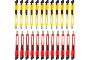 Artcut Taglierino, 24 Taglierino Professionale Cutter, Cutter Lama 9mm, Taglierino Retrattile, Compatto, Espandibile Per Ufficio Pesante, Casa, Artigianato, Hobby