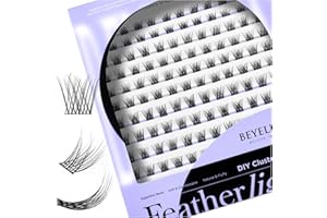 BEYELIAN Ciglia Finte Ciuffetti, D Curl Ciuffetti Extension Ciglia, 144 Pezzi 0.07mm 10-16mm Mixed Fai Da Te Ciglia Finte per Uso Personale a Casa (PFD021)