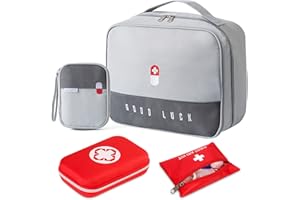 JOYBOY 4Pièces Trousse de Secours Vide,Trousse de Premiers Secours,Boite de d'urgence,Kit de Premiers Secours,Portable,pour Camping,Voyages,l'école et la Maison