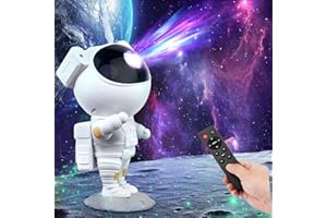 hangyiwei Projecteur Ciel Etoile - Astronaute Projecteur Galaxie avec Télécommande, Projecteur de Veilleuse à vitesse et Luminosité Réglables pour Décoration des Chambres,Enfants,Adultes
