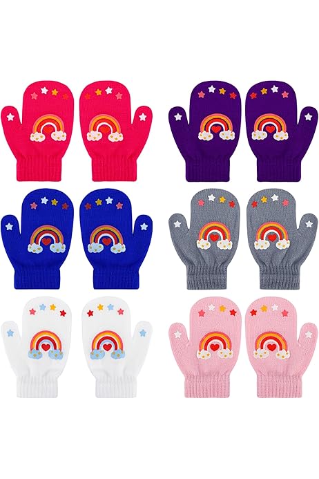 3 Paia Guanti Invernali Neonati In Pile - Muffole Calde Per Bambini, Vari Colori - Foto 2