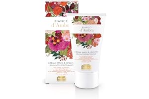Helan, Bianco d'Ambra, Crema Mani e Unghie, Crema Idratante per Mani e Unghie Nutriente con Olio di Mandorle Dolci e Oliva - Crema Mani Secche e Screpolate e Rinforzante Unghie, 50 ml - Made in Italy