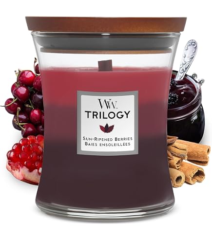 WoodWick Candela Media Trilogy Evening Luxe – Stopping In Legno, Fragranze Hinoki Dahlia, Lavender Spa, White Teak - 4
