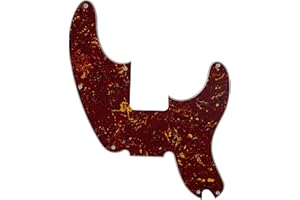 HANHUAGONGYIPING Parti per chitarra Fender Telecaster Precision Bass Guitar Pickguard (4 strati rosso tartaruga)
