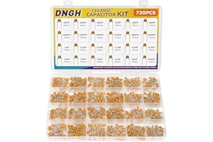 DNGH Keramik Kondensator Set 24 Wert 720 Stück Kondensatoren Sortiment von 10pF bis 100nF Monolithisches Keramisches Kondensator Kit