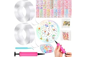 YIZEMAY Kit de Bulles de Nano,Ruban à Bulles Bouble Face Kit de Bulles Nano Tape-Ballons à Bulles élastiques avec Nano Tape élastique Kit de Bricolage Kit de Fête pour Filles, Garçons, Enfants et Adultes (A)
