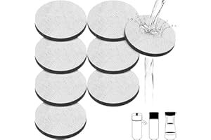RWSRW Disques Filtrants à eau Compatible Brita Fill Go et Carafes Bouteilles Filtrantes à eau Réduit PFAS Chlore Métaux Lourds Certifié NSF 42 Remplacement de Disque Filtrant Lot de 8 Filtre Voyage Bureau