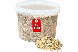 Beewarm Premium Wild Bird Food – Sunflowers Hearts for Garden Birds – High Energy Wild Food, No Mess Bird Feed For All Species (5L Tub, Sunflowers Hearts)