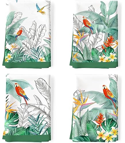 Artoid Mode Lot De 2 Torchons De Cuisine Aquarelle Orange Citrouilles