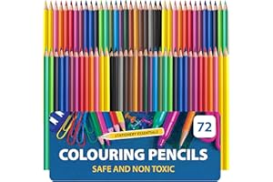 SOL 72 Colouring Pencils, Assorted Colouring Pencils for Children & Adults with a Wide Colour Range, Break-Resistant Artist Drawing Tools for Arts & Crafts, Rich Vibrant Hue that Blend Smoothly