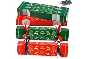 DARENYI 50 Paquetes de Galletas de Navidad, Kit para Hacer Tus propias Galletas de Navidad, Cajas de Papel para Caramelos, Cajas Rojo Verde Regalos navideñas para Fiesta de Navidad