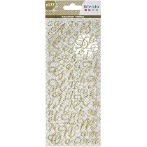 Autocollants Alphabet Pailleté Noir - Lot De 300 Pièces Artemio - Idéal Scrapbooking