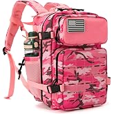 QT&amp;QY 25L Military Tactical Backpack for Men Laser Cut Molle Backpack Small Survival Backpack Gym Bag with Two Cup Holder for