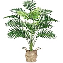 Palma Areca Artificiale 1219 Mm, Confezione Da 2, Pianta Tropicale Finta Con Fioriera Bianca Per Interni 1219 Mm P 010932833362