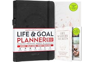 FREEDOM MASTERY Life Master Planner – Un voyage de 12 mois pour écraser vos objectifs, augmenter votre productivité, passion, succès et bonheur – Planificateur de vie hebdomadaire et mensuel, suivi des habitudes