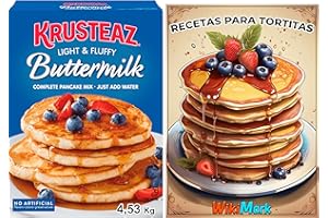 Lote Krusteaz Pancake Mix 4,53 kg (10 Lb) + Libro de Recetas Digital WikiMark | Mezcla para Pancakes Esponjosos, Fácil de Preparar, Ideal para Desayunos y Postres.