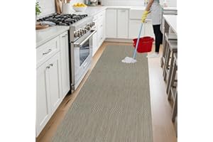 parpyon Tappeto passatoia cucina LAVABILE Lucy - ANTISCIVOLO aderisce perfettamente a terra non piega si pulisce con straccio - tappeti casa moderno (50X240, 01)