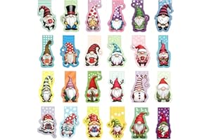 SUNSHINE SMILE 24 Stück Magnet Lesezeichen Kinder, Weihnachtswichtel Magnetische Lesezeichen,Magnetische lesezeichen Weihnachten,Weihnachtsgeschenke Kleinigkeiten,Buchmarkierungen Mitgebsel für Schüler Lehrer
