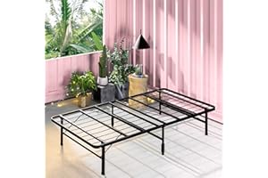 ‎ZINUS ZINUS 35 cm SmartBase Lattenrost ohne Montage | Metall-Bettrahmen | Einfache Montage | Stauraum unter dem Bett | 100 x 200 cm | Schwarz