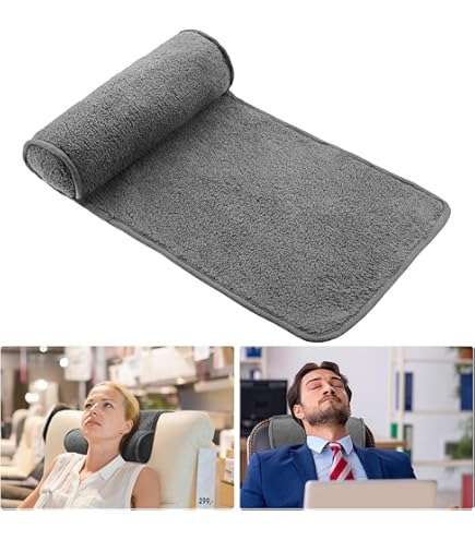 Coussin De Nuque Ergonomique En Mousse Mémoire De Forme | 25x17x25 Cm Noir | Pour Chaise De Bureau, Fauteuil Et Lit