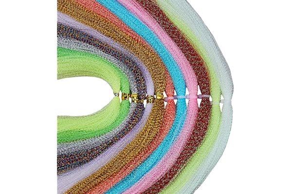 SUPERFINDINGS 12-pack med anti-myggfäste med 12 kristallfärgsalternativ - Spiralhäftklammerset - Flashabou - Utomhusfisketill