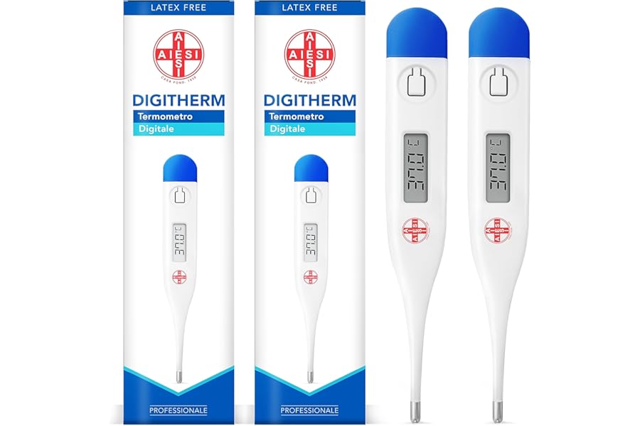 AIESI® DIGITHERM Professional Digital Thermometer for Fever in Adults and Children, Pack of 2, Result in 1 Minute, 24 Months Warranty4.2 out of 5 stars2,182€6.99