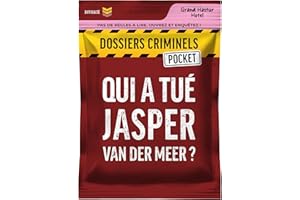 PLATONIA GAMES Dossiers Criminels Pocket - Qui a tué Jasper Van Der Meer ? Meurtre sous fond de scandale politique - Jeu d'enquête en cartes - Jeu de voyage et de poche - Famille et amis - 1-6 Joueurs - 45 min