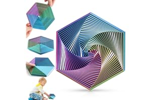 TIVUNORON Super Hexagon Fidget Toy, Fractal Fidget Hexagon Toy, 3D Fidget Hexagon Spiral Spielzeug, Hexagon Cube Fidget Gear Spielzeug für Kinder und Erwachsene