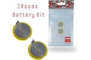 SUPER SMASH MEDIA SuperSmashMedia® - 2 x CR2032 Battery with Tabs for SNES Super Nintendo, N64, NES and MegaDrive Cartridges [2 Pack]