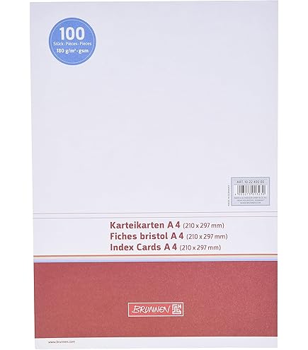 Herlitz 1150507 Karteikarten A5, liniert, 100 Stück, weiß - Böttcher AG