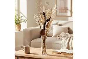 Aura Maison Flores Secas Decoracion, Ramo Flores Secas Naturales 60cm, Hecho en España, Flor Seca Decoracion Hogar, Ramas Decorativas para Jarrones Decorativos Modernos para Home Decoration
