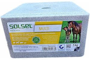 Solsel Leckstein Multi mit Kupfer 5 kg für Pferde Wild Rinder Ziegen (3X 5kg GP 1,01€/kg)