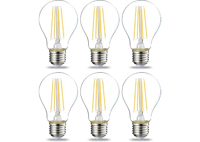 Amazon Basics Warmweiß LED-Leuchtmittel, Edison-Sockel E27, 7 W (entspricht 60-W-Glühbirne),…