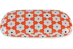 LAGO TERRA Retro Floral Print Hard Shell Glasses/Sunglasses Case