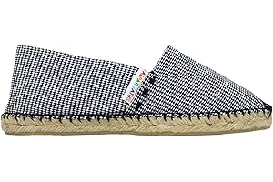 ALPARGATUS PASOS ARTESANALES HECHO A MANO MADE IN SPAIN Alpargata Plana Pata de Gallo Negro Hombre