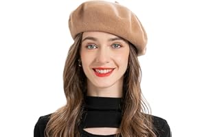 ZLYC Femmes Classique Francais Laine Chapeau de Béret