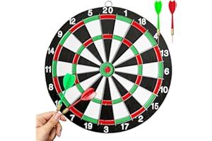 YJSDDNTY Diana de corcho, incluye 4 dardos de punta de metal, juego profesional con herramienta para dardos, soporte de pared, adecuado para juegos de lanzamiento en interiores y exteriores (12 pulgadas)
